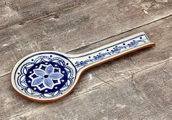 Blue And White Patterned Spoon Rest, 2 of 4