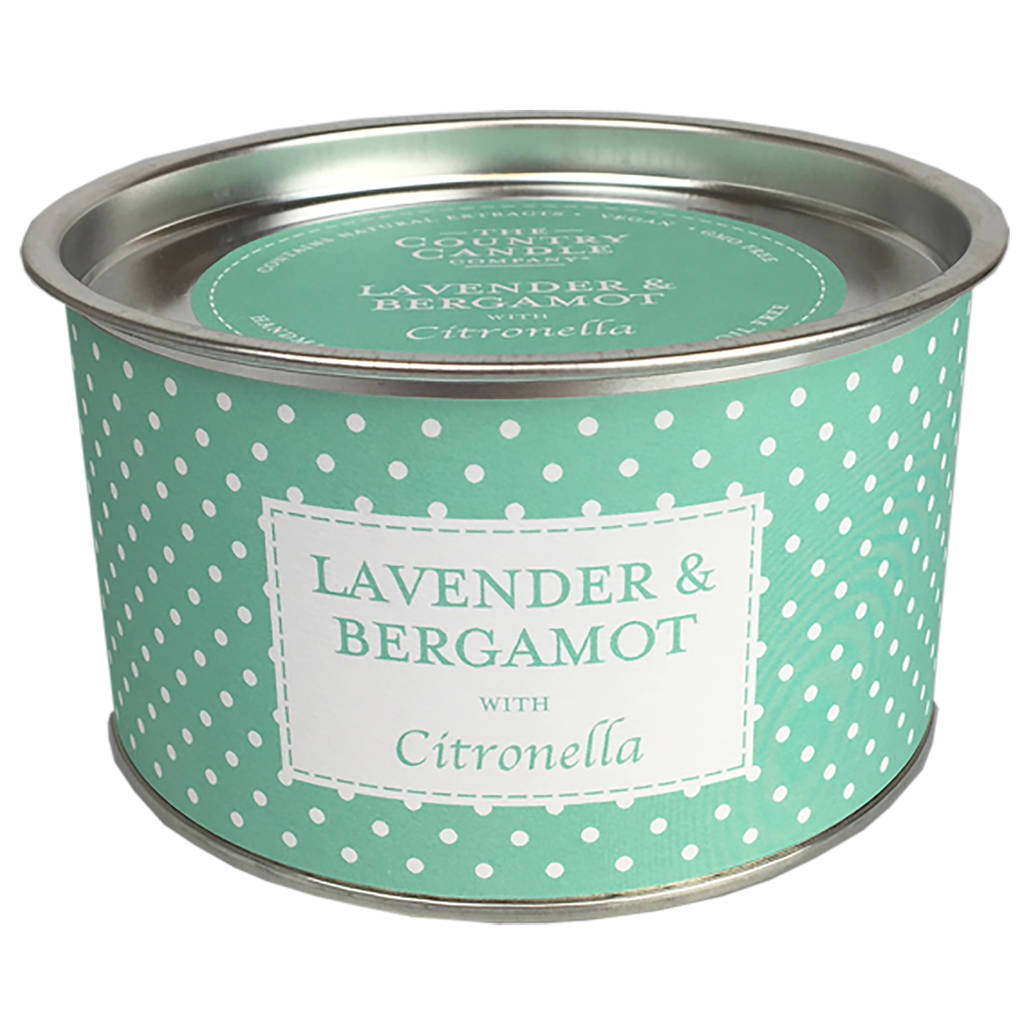Lavender And Bergamot Citronella Three Wick Candle By The Country
