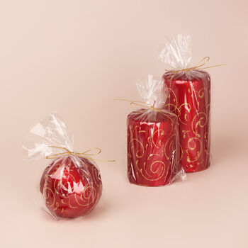 Red Gold Spark Candle By G Decor, 6 of 6