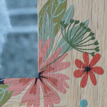 Oak Frame With Flower Design, 4 of 6