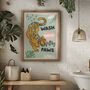 Wash Those Filthy Paws Print | Bathroom Poster, thumbnail 1 of 3