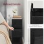 Slim Bedside Table With Drawers And Open Compartment, thumbnail 7 of 9