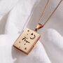 Engraved Celestial Name Book Locket Necklace, thumbnail 3 of 8