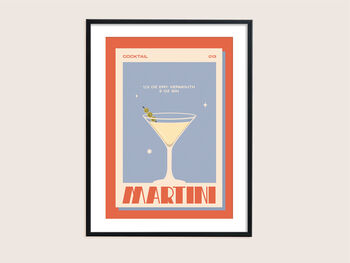 Retro Martini Cocktail Print, 4 of 5