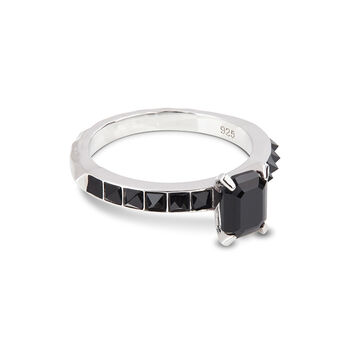 Emerald Cut Crocodile Ring Silver, 2 of 5