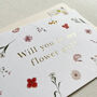 Anna Floral Flower Girl Card, thumbnail 2 of 3