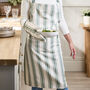 Greenfield Striped Cotton Apron, thumbnail 3 of 4