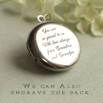 Flower Personalised Locket Necklace With Photos, 7 of 12