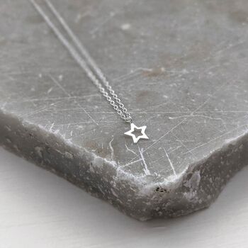 Sterling Silver Star Necklace, 2 of 11