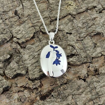 Bluebell Flower Polished Pendant Necklace, 2 of 4