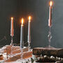 Pink Chiros Handmade Glass Candlesticks, thumbnail 1 of 4
