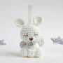 Personalised Angel Wings New Baby Teddy Bear Decoration, thumbnail 6 of 12