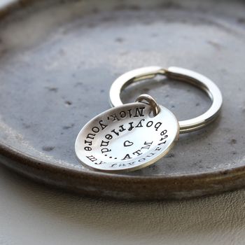Personalised Silver Domed Disk Keyring, 6 of 6