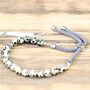 Dalmatian Jasper Silver Cord Bracleet, thumbnail 1 of 5