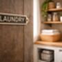 Solid Brass Laundry Plaque With Antique Finish, thumbnail 5 of 7
