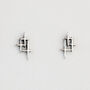 Vintage Finish Sterling Silver Star Stud Earrings, thumbnail 1 of 5