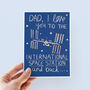 Space Station Father's Day Card, thumbnail 1 of 4