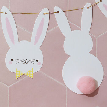 G Decor Bunny Bunting With Rabbit Faces And Silhouettes, 4 of 6