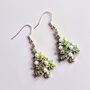 Sparkling Christmas Tree Drop Earrings, thumbnail 2 of 4
