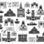 Liverpool Illustrated Black And White Greeting Card, thumbnail 4 of 6