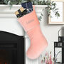 Personalised Luxe Pink Velvet Christmas Stocking, thumbnail 1 of 7