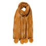 Cashmere Dandelion Scarf With Pom Poms, thumbnail 3 of 4