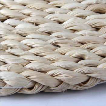 Pack Of Six Braided Natural Corn Husk Placemats, 6 of 6