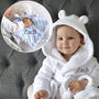 Personalised White Baby Gown And Lamb Comforter Set, thumbnail 1 of 12