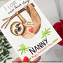 Personalised Sloth 1st Valentine's Card Mummy Daddy, thumbnail 5 of 6