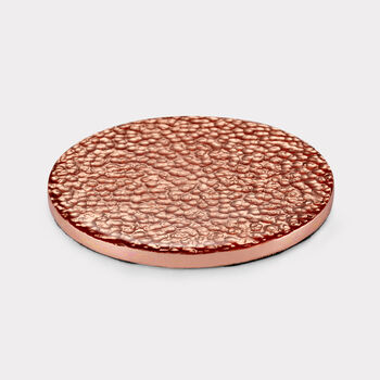 Copper, Gold And Silver Hammered Drinks Coasters, 2 of 6