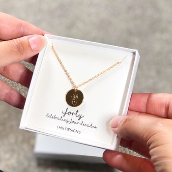 30th Birthday Hand Pendant Necklace Gift For Her, 3 of 3