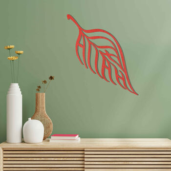 Tropical Leaf Wooden Art Exotic Elegance For Home Walls, 9 of 12