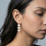 Gingko 18 K Gold Plated Shell Earrings, thumbnail 2 of 5