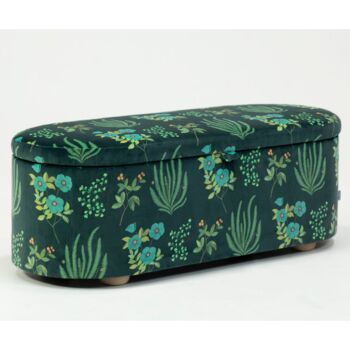Liberty Velvet Upholstered Blanket Box, 8 of 10