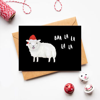 'Baa La La La La' Santa Sheep Christmas Card, 9 of 10
