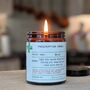 Personalised Prescription Style Scented Vegan Candle, thumbnail 4 of 5