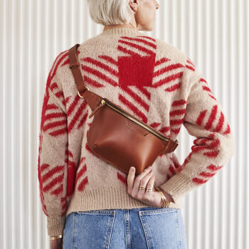 Personalised Luxury Leather Sling Bum Bag With Optional Hot Stamped Initials Or Name, 11 of 12