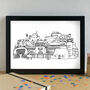 Jersey Skyline Travel Art Print Unframed, thumbnail 2 of 6