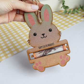 Personalised Bunny Easter Money Holder, 2 of 3