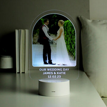 Personalised Mr And Mrs Photo Frame LED, 3 of 8