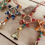 Fabric Hanging Star Decoration Recycled Sari Bell, thumbnail 3 of 5