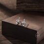 Middle Finger Stud Earrings In Sterling Silver, thumbnail 1 of 10