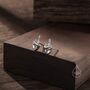 Middle Finger Stud Earrings In Sterling Silver, thumbnail 1 of 11