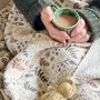 Earthy Florals Recycled Cotton Throw, thumbnail 1 of 2