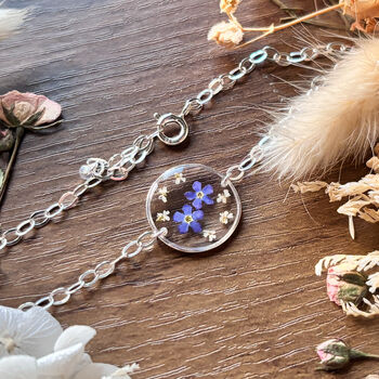 Sterling Silver Forget Me Not Bracelet, 4 of 5