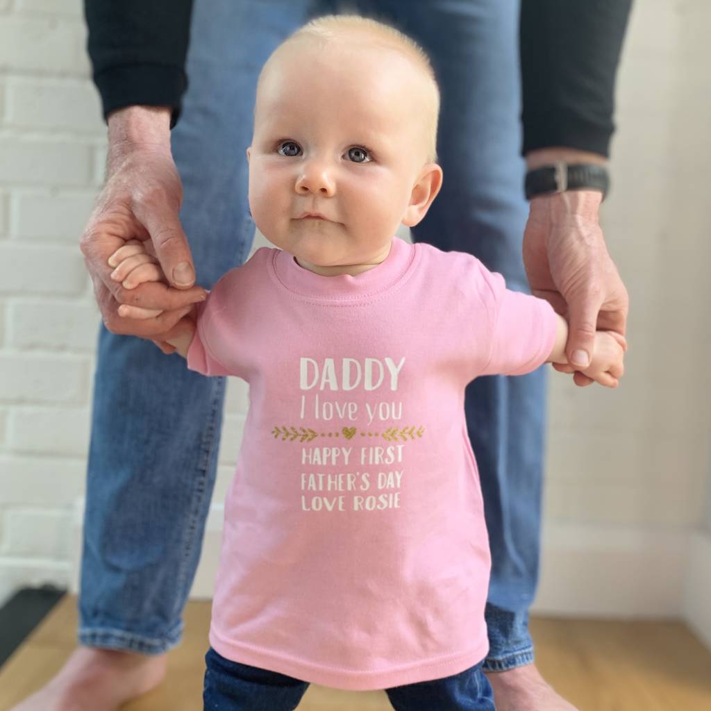 Happy First Father's Day Baby Personalised T Shirt By Allihopa