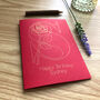 Personalised Gold Foil Initial Rose Flower Card, thumbnail 6 of 12