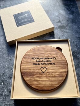 Personalised Premium Solid Wood Wireless Charger, 3 of 12