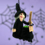 Personalised Felt Witch Hanging Decoration, thumbnail 1 of 5