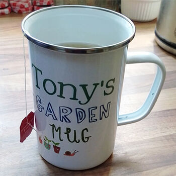 'The Good Life' Large Enamel Mug, 4 of 5